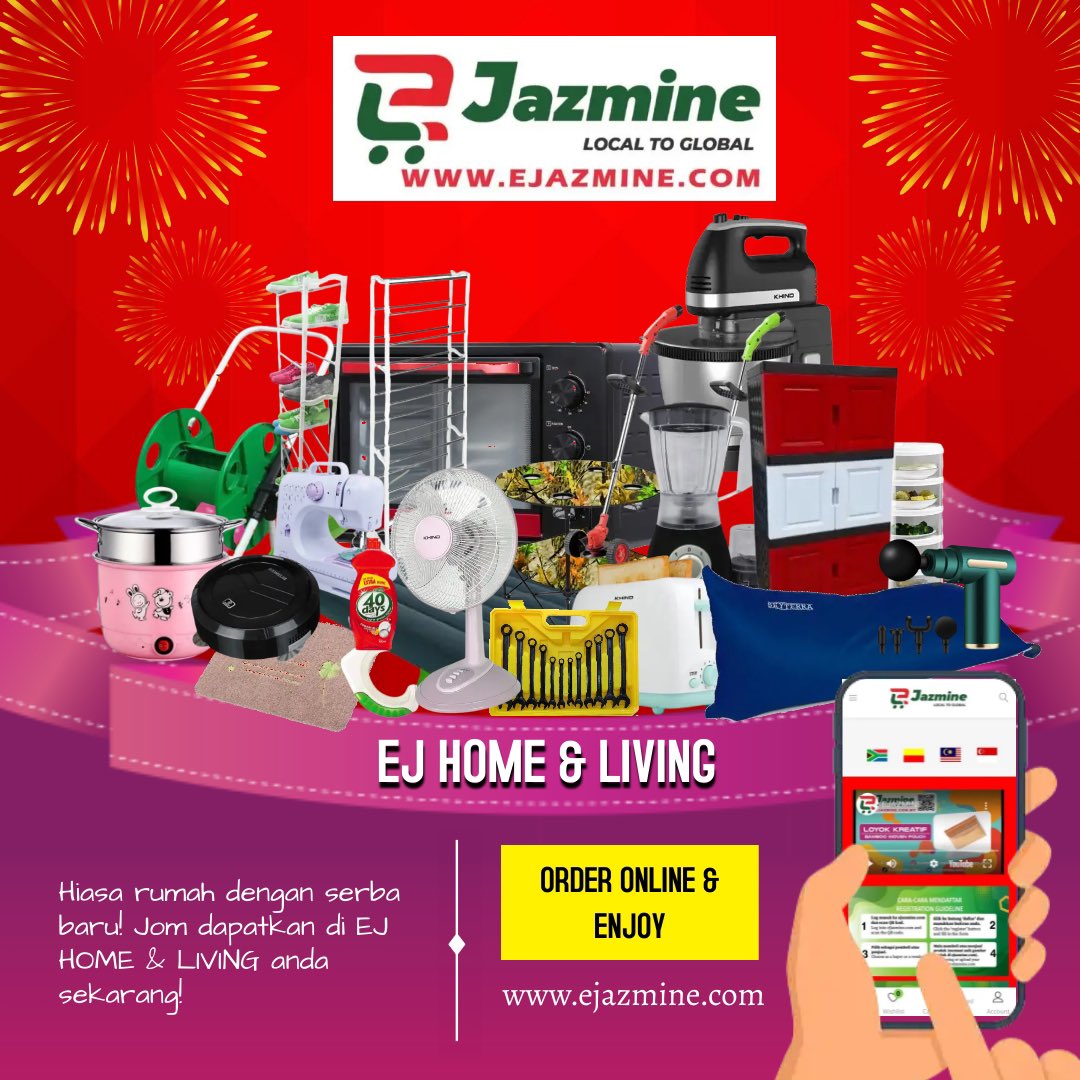 GiftBoxRM10's tweet image. eJazmine di peringkat Global sekarang! Jadikan kami untuk anda memulakan berbisnis sekarang!

Daftar sekarang! Boleh hubungi kami sekarang
ejazmine.com/?ref=rawiah