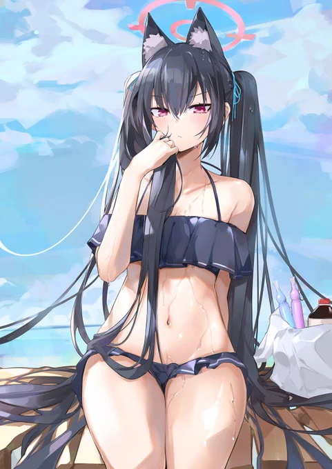 #ブルアカ 
水着セリカ 