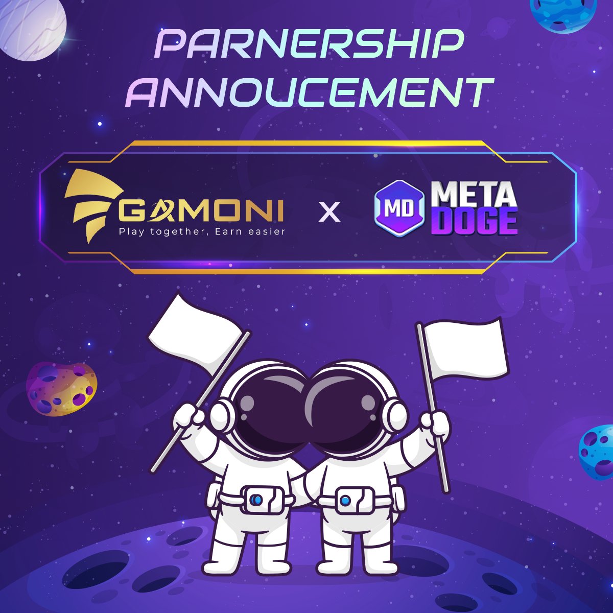 Gamoni_Platform's tweet image. Partnership Announcement: GAMONI x MetaDoge

@Gamoni_Platform glad to introduce our lastest partnership with @MetaDoge_BSC

MetaDoge is a Blockchain-based game project that takes inspiration from Space Doge. 

#Gamoni #MetaDoge #GameFi #Blockchain #Parnership #PlayToEarn