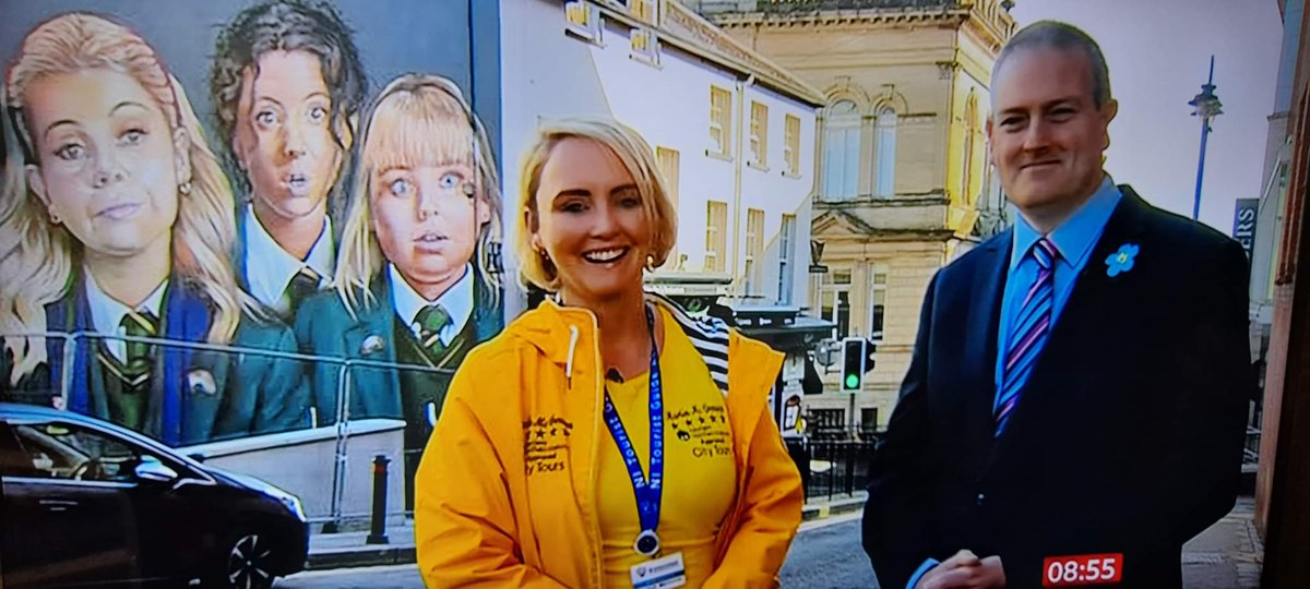 Talking about the impact of 'Derry Girls' on tourism in Derry on <a href="/BBCBreakfast/">BBC Breakfast</a> with Charlene from <a href="/CityToursDerry/">Mc Crossan City Tours</a> and why <a href="/LisaMMcGee/">Lisa McGee</a> is a worthy nominee to be the first woman to receive the Freedom of the City here. Lovely sunny morning for it :) Council debate is this evening.