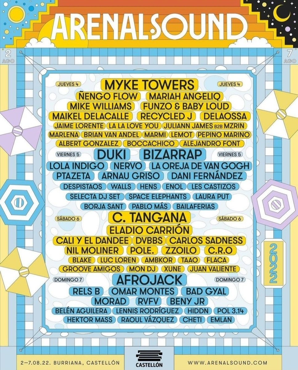 agetsto's tweet photo. Vendo 1 abono general ARENAL SOUND + CAMPING Malvarrosa. Info md. ❗❗
🌅🎶🏖️🤘🌅
#ArenalSound #ArenalSound2022 #campingmalvarrosa #Arenal https://t.co/HjSbwvAlXx