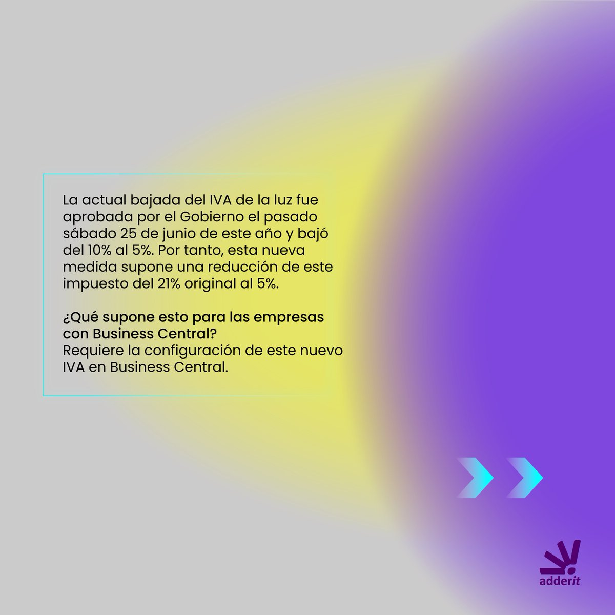 AdderitQA's tweet photo. ¿Conoces ya los últimos cambios del IVA y cómo afecta a tu plataforma de #BusinessCentral?
Noticia original: https://t.co/cBX86eiUTy
#adderit
#businesscentral
#microsoft
#dynamics365
#Dynamics
#MSDyn365
#MSDyn365BC
#iva
#CambioIVA https://t.co/wuuCt2RrDt