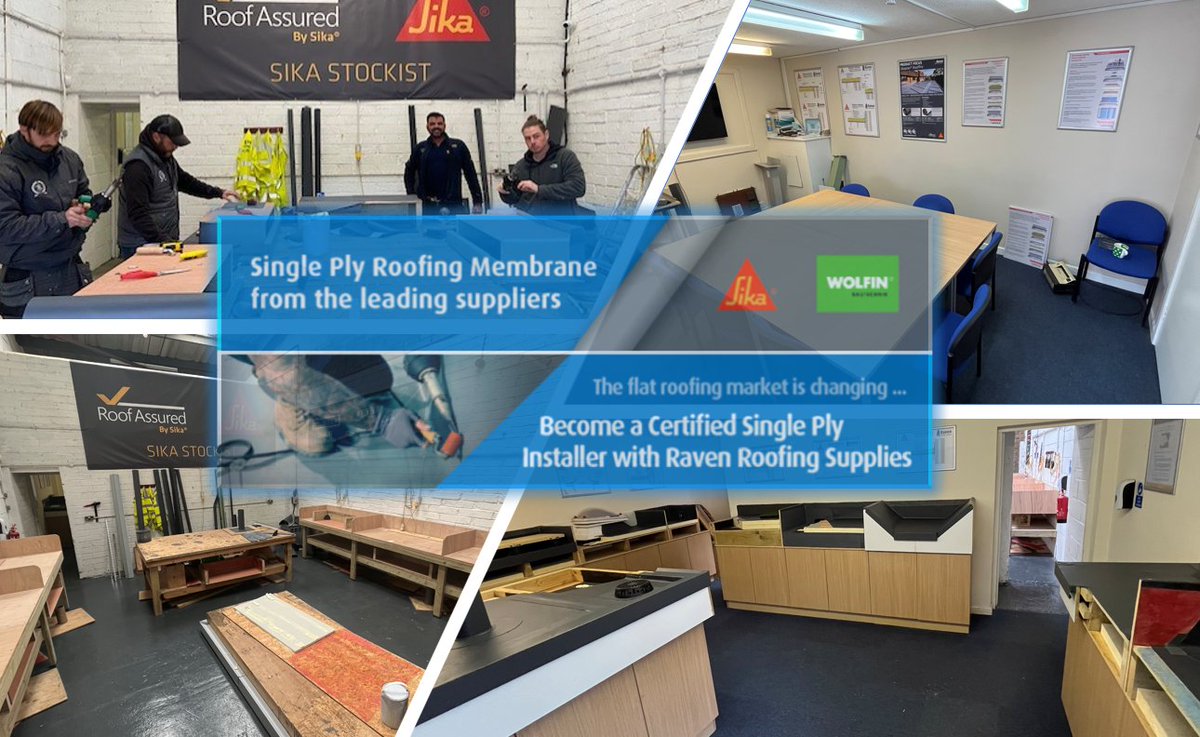 RavenRoofingSup's tweet photo. Become an installer! To secure a place on an upcoming training course at one of our training centres, please request an application form from Jack Lewis at membranes@ravenroofingsupplies.co.uk
#SinglePly #TrainingIsKey #RoofingSupplies
@SikaLimited @RoofingToday https://t.co/VjlRWaXRYi