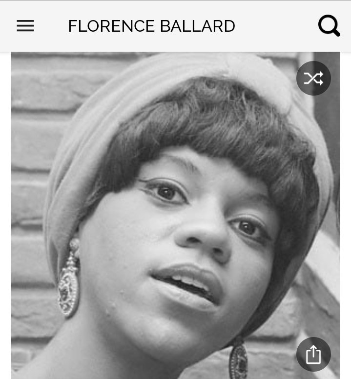 Happy birthday to this great singer who was a founding member of the Supremes. Happy birthday to Florence Ballard 