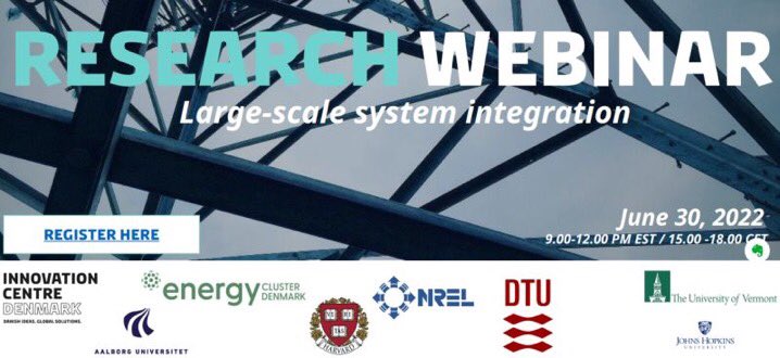Come join us 👉 Webinar this afternoon: Research and innovation challenges of large-scale integration of renewable energy. 
Sign up here: lnkd.in/eVV_z6Df