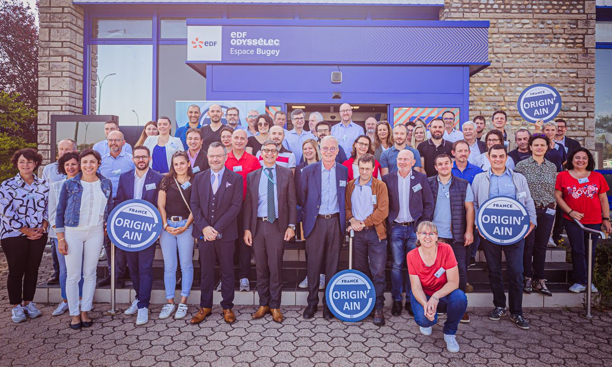Departement_AIN's tweet photo. #Réseau Rencontre des adhérents du label #Originain sur le site d'@EDFBugey ☑️Au programme : conférence et échanges autour de la problématique du recrutement dans l'#Ain, visite de la centrale nucléaire ➕d'infos : https://t.co/18EYHzZMVm https://t.co/qDPBzC1ywE