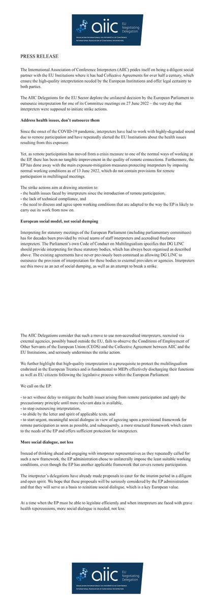 AIIC Belgium tweet media