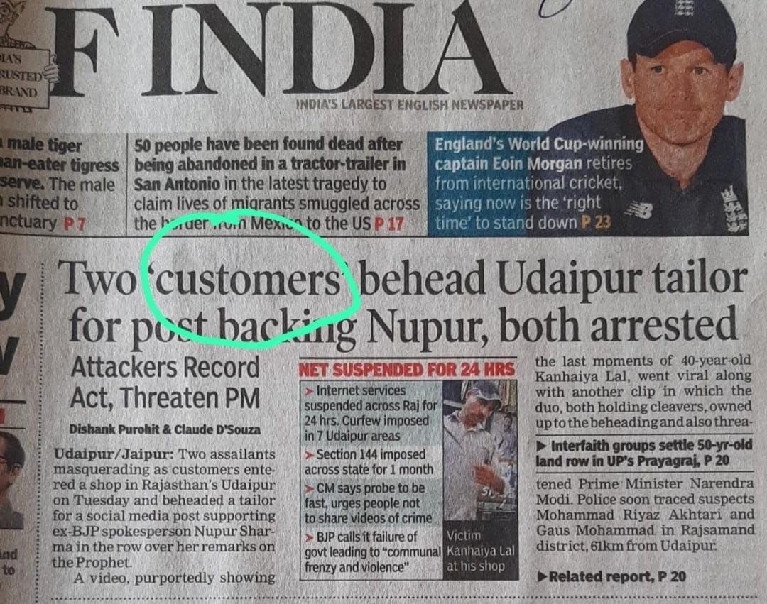 Yogeshsagar09's tweet photo. Shame on ⁦@timesofindia⁩ the most bogus nd hypocrite news maker of our great Nation. Shame again on you ⁦@timesofindia⁩ https://t.co/N6UQxOthAw