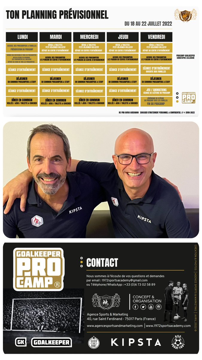 chrislollichon's tweet photo. Hello les GoalKeepers! Qui parmi vous, gardiennes & gardiens 12/17 ans, souhaite rejoindre notre ProCamp d’été? 100% spécifique & immersif, comme une véritable académie mais à votre rythme.
Je vous attends pour 5 jours inoubliables ⚽️🧤#procampgoalkeeper
https://t.co/yFlz9Xa5K4 https://t.co/BGVyB3RwVG