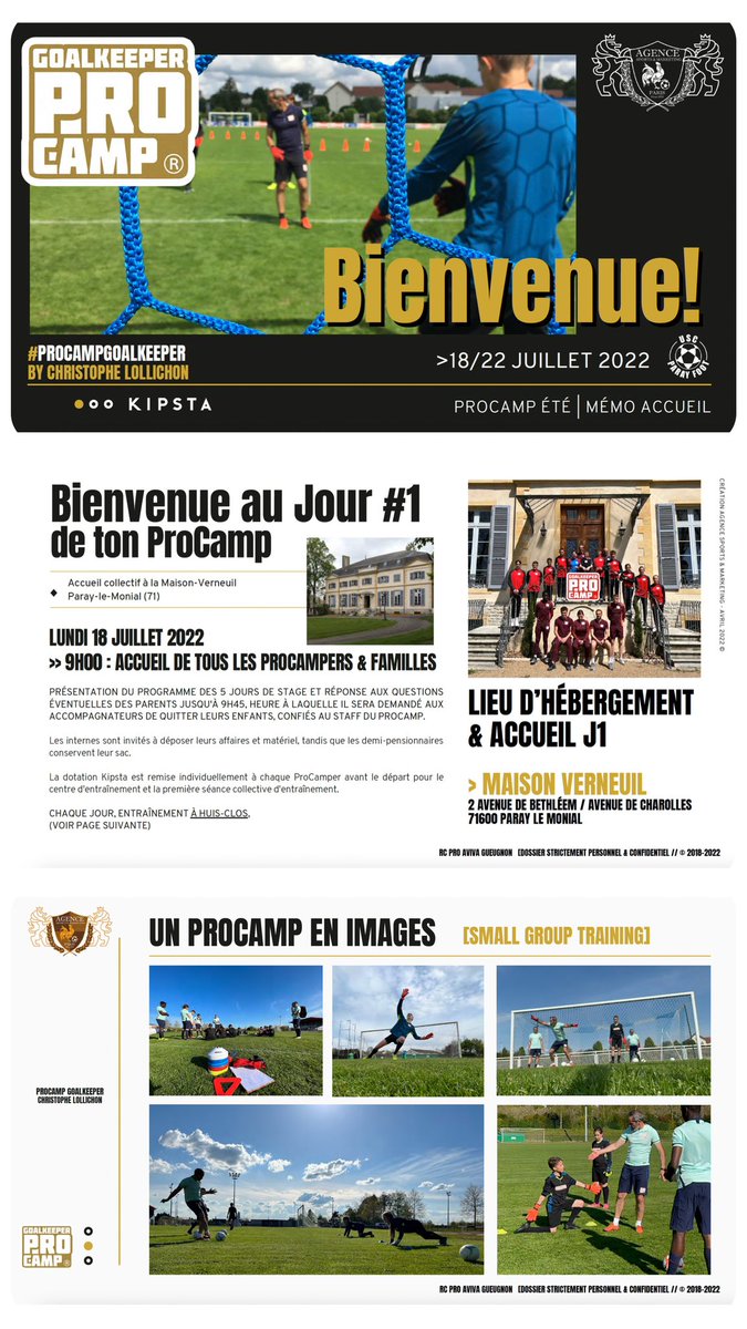 chrislollichon's tweet photo. Hello les GoalKeepers! Qui parmi vous, gardiennes & gardiens 12/17 ans, souhaite rejoindre notre ProCamp d’été? 100% spécifique & immersif, comme une véritable académie mais à votre rythme.
Je vous attends pour 5 jours inoubliables ⚽️🧤#procampgoalkeeper
https://t.co/yFlz9Xa5K4 https://t.co/BGVyB3RwVG