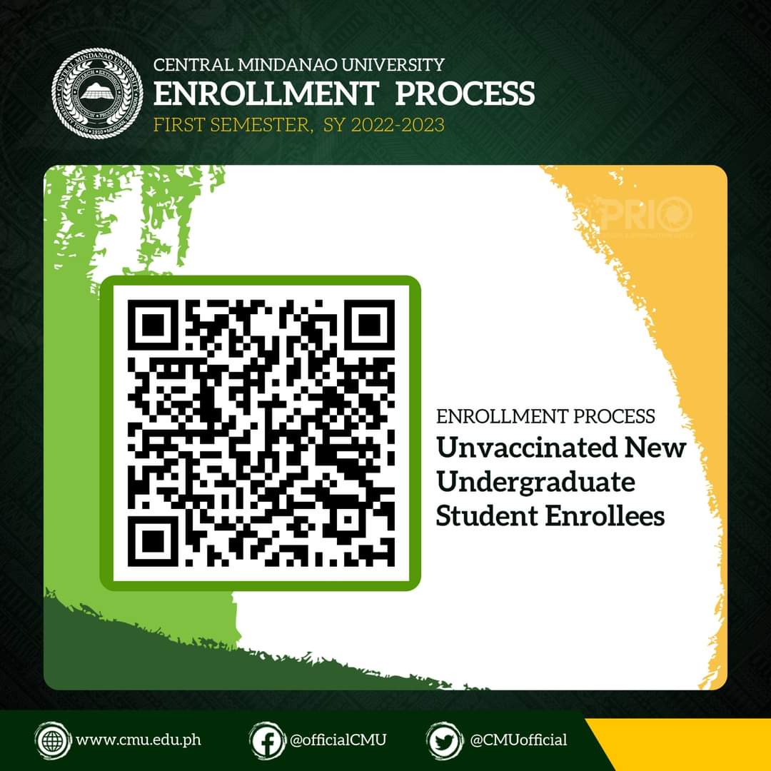 CMU_tweets's tweet photo. ENROLLMENT PROCESS
First Semester, SY 2022-2023

Just scan the QR codes to view the enrollment steps.

#EnrollmentProcess2022 #cmuenrollment https://t.co/iV6ky6deOi