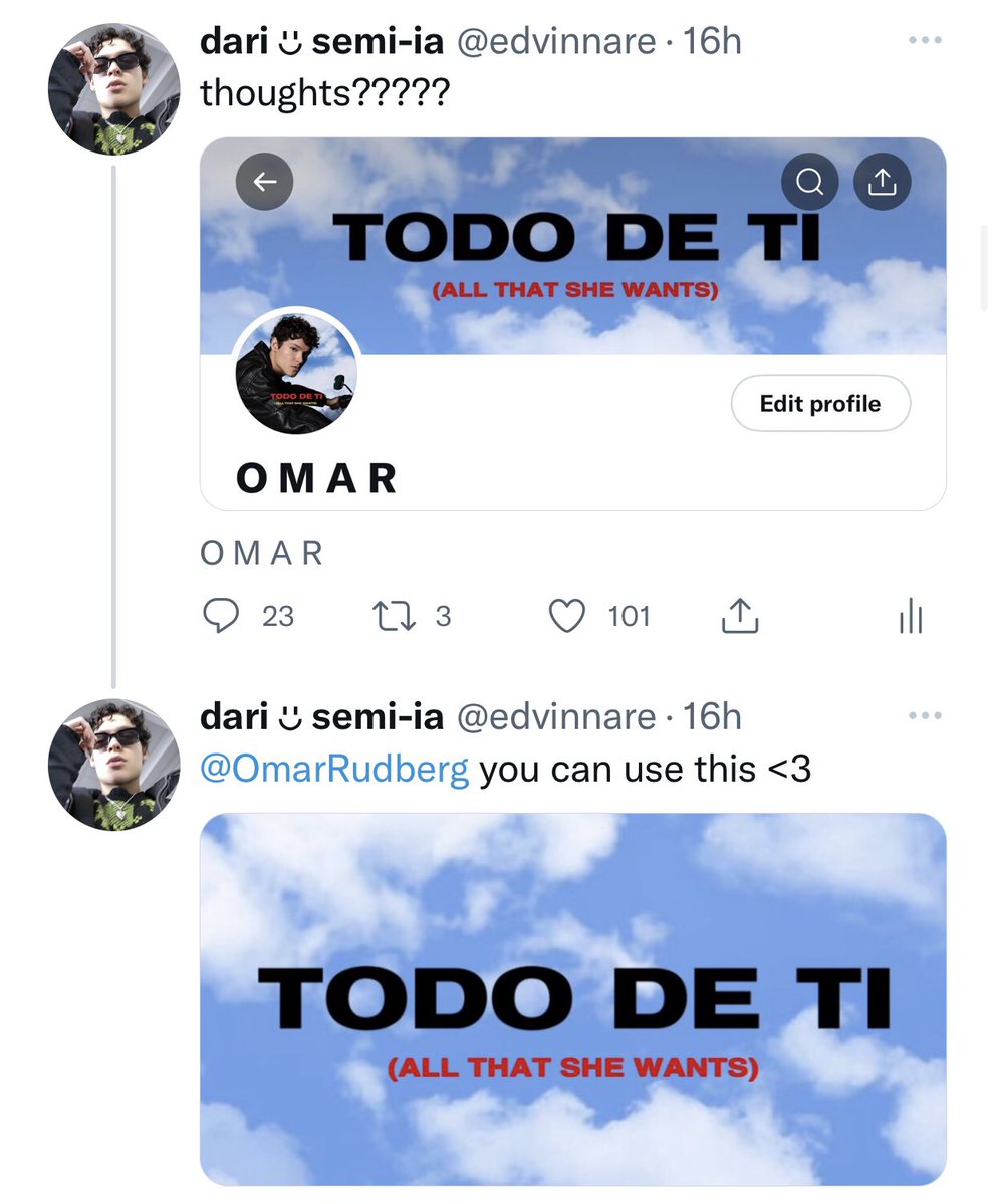 edvinnare's tweet photo. OMAR??? RUDBERG??? CHANGED??? HIS HEADER??? TO THE ONE???? I MADE??? FOR HIM??????? https://t.co/EGvYPxhqUW
