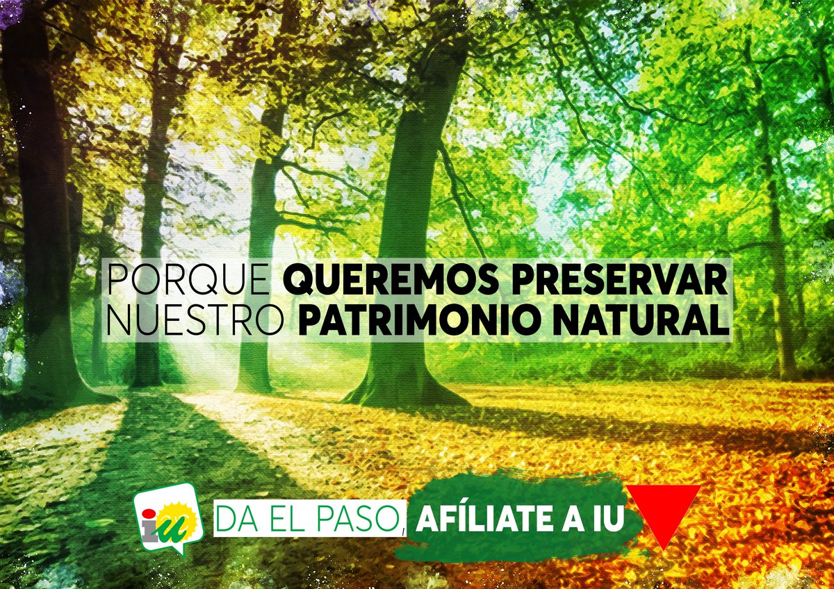 IUGranadaPr's tweet photo. 💚Porque queremos preservar nuestro patrimonio natural.

Hay que dar el paso y organizarse.

👫 Barrio a barrio, pueblo a pueblo, en todas las ciudades. Afíliate a Izquierda Unida. Y si ya lo estás, ¡convence a tu gente!

🔻https://t.co/f6rkYKN3pg https://t.co/jvPIItrhvs