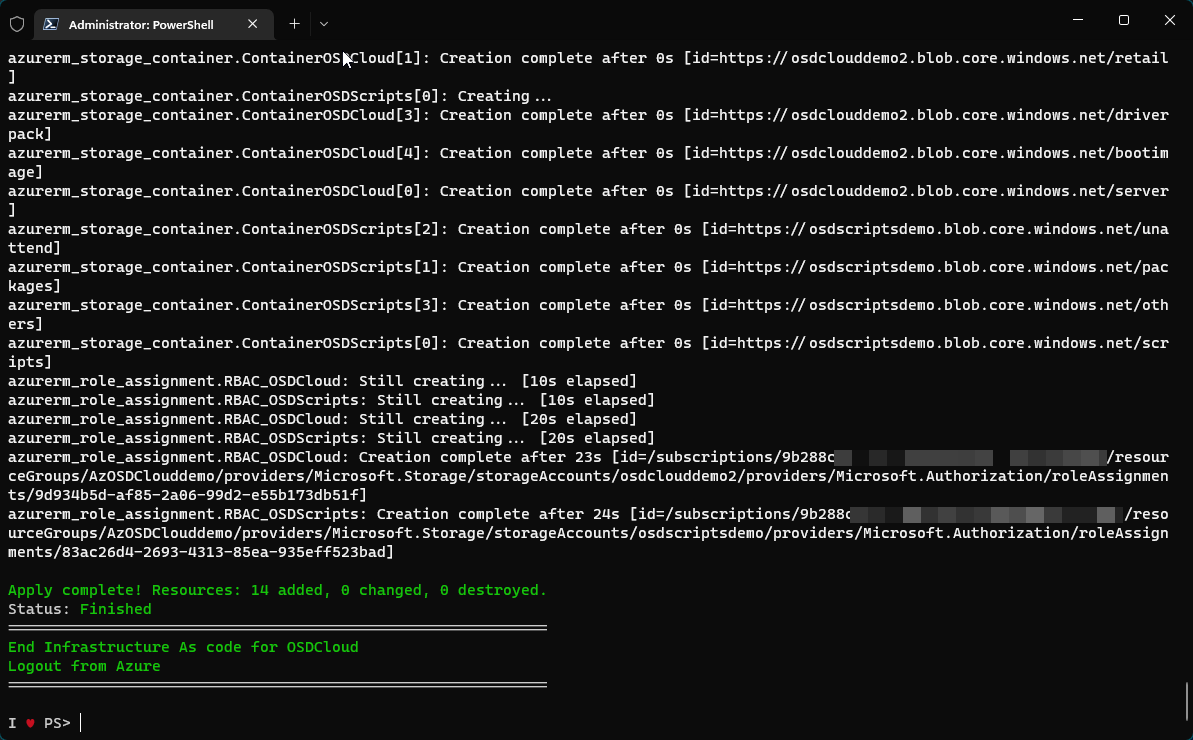JM2K69's tweet photo. With the new version of #OSD 22.6.30.1 a new possibility for #OSDCLOUD #IaC is available to configure Azure with #Bicep or #Terraform.
#OSDTEAM @MVPAward #MVPBuzz
@SeguraOSD,@syst_and_deploy,@gwblok, @mike_marable,@dean_ellerby,@DouglasM2c
@kmruddy https://t.co/Cw6Ianfqx3