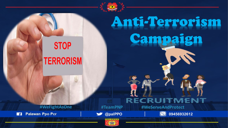 PalPPO's tweet photo. Anti-Terrorism Campaign
#labansakumunistangterorista
#ToServeandProtect
#MaintainPeaceandOrder
#PilipinasMuna
@PCADGMIMAROPA https://t.co/AFrRYfLFKz