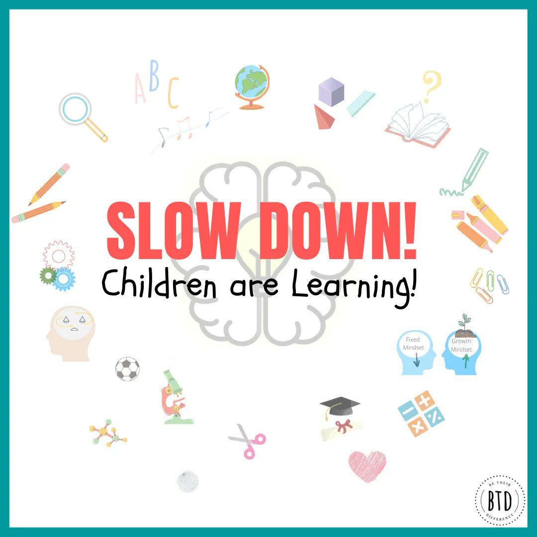 If we slow down today, they can go faster later!  #SlowDownNowToGoFastLater   What does this mean to you for your classroom?  I'd love to hear you #brainstorm!