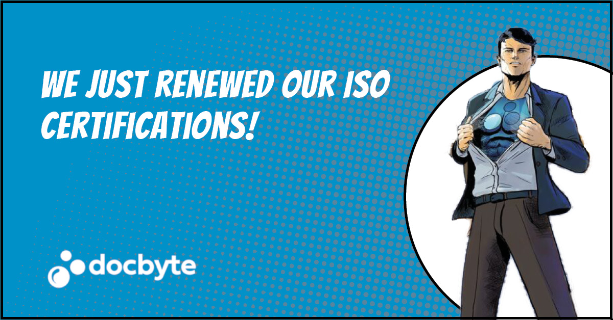 Docbyte_'s tweet image. Keeping your data secure? 🔒 We’ve got you covered. We just renewed our ISO certifications with ease at Docbyte! Discover how our solutions streamline processes without compromising security. eu1.hubs.ly/H01c4k-0