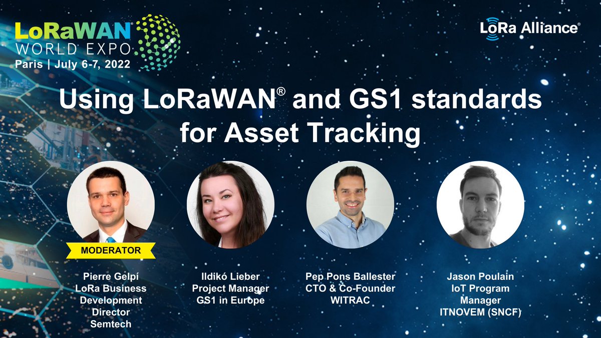 Happy to moderate the #Assettracking panel next week at #LoRaWANWorldExpo in Paris with <a href="/gs1ineurope/">GS1 in Europe</a> <a href="/ITNOVEM/">ITNOVEM.</a> <a href="/GroupeSNCF/">Groupe SNCF</a> and <a href="/WitracRTLS/">WITRAC</a> <a href="/LoRaAlliance/">LoRa Alliance</a> <a href="/SemtechCorp/">Semtech Corporation</a>