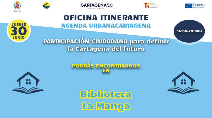 🔝Concienciando a los ciudadanos sobre la #Agendaurbana de #Cartagena
↪️Esta tarde en La Biblioteca de #laManga a las 14:00h
La participación ciudadana es esencial y tu opinión es muy valiosa♾
Asiste y comprueba como nos puedes hacer crecer📢
#participaciónciudadana