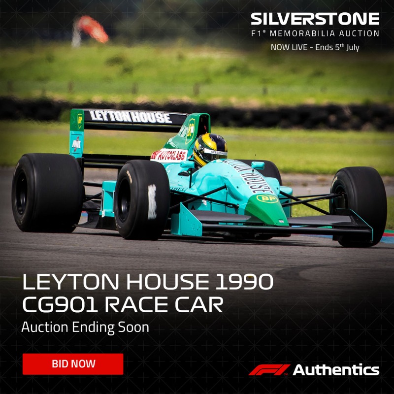 F1's tweet photo. It's your chance to own some classic F1 machinery 🙌

But hurry! The auction for the Adrian Newey designed Leyton House CG901 closes on Tuesday July 5 👀

#F1