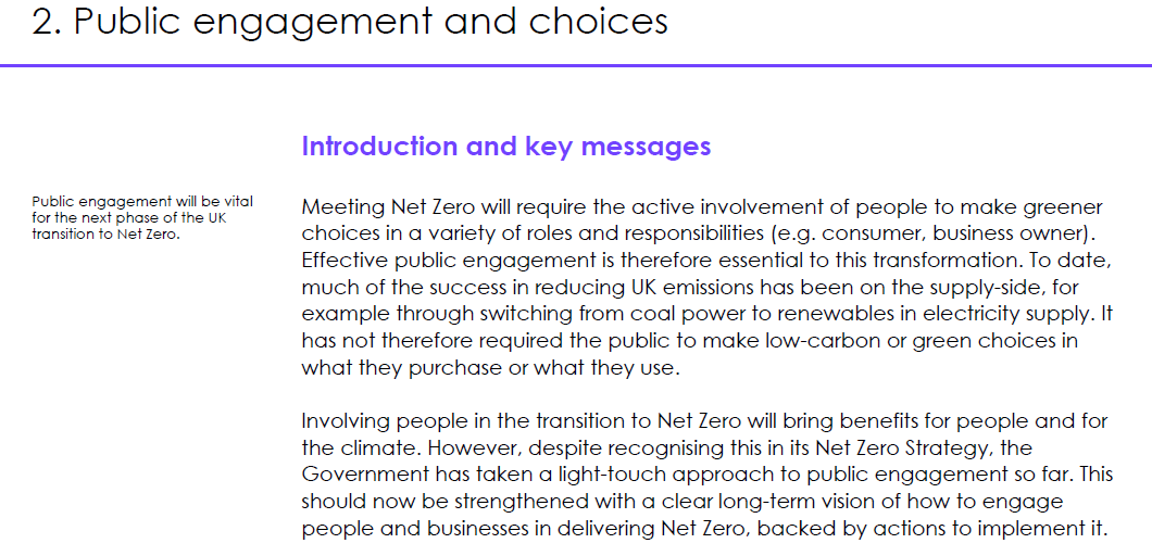 Public engagement & @theCCCuk progress report (& our @LancasterUni @Cl_Citizens work with them) - a quick thread The CCC has long recognised that engaging people, not just as consumers but as citizens, workers, members of communities - is crucial to the net zero transition. 1/5