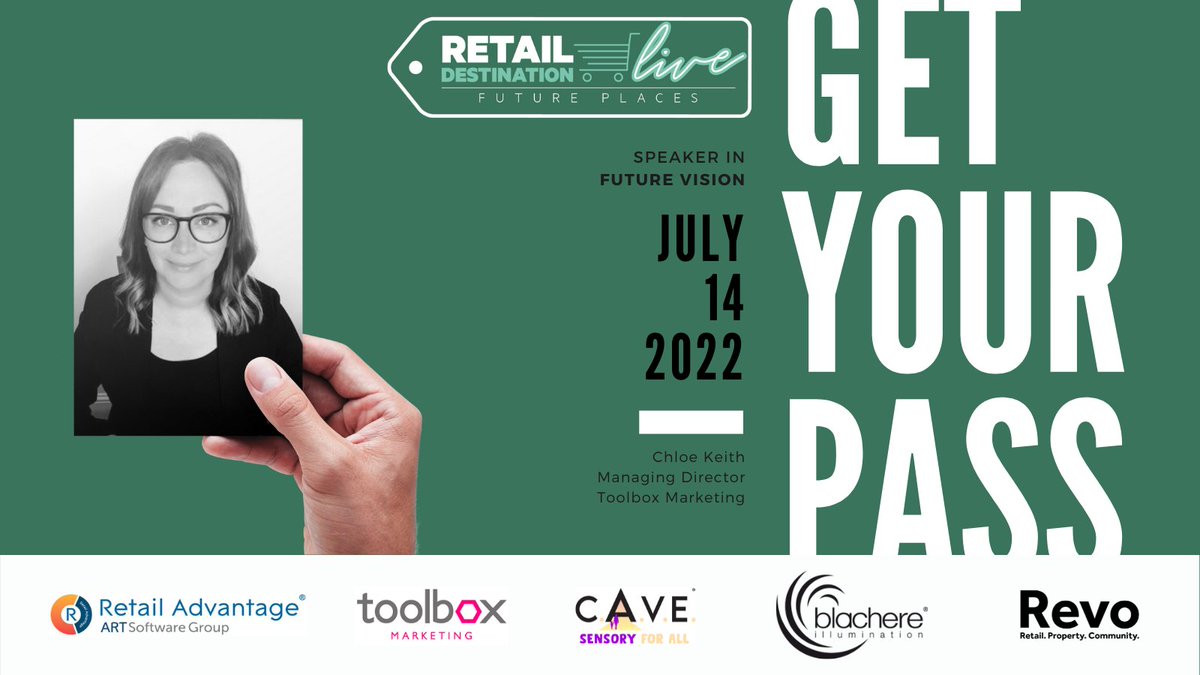 ToolboxChloe's tweet photo. Just 2 weeks til #RetailDestinationLive
If you'd like to arrange a meeting send me a message. Or drop by our stand on the day! We'd love to discuss how we can help get people to your #place
Tickets available: https://t.co/ENatSDtkhn
@RevoLatest @RD_newsfeed https://t.co/c85AhmkG3W