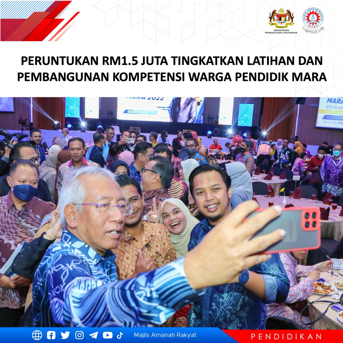 maragov's tweet photo. PERUNTUKAN RM1.5 JUTA TINGKATKAN LATIHAN DAN PEMBANGUNAN KOMPETENSI WARGA PENDIDIK MARA

https://t.co/HxNaaMpgsb https://t.co/dbXEHi30NM