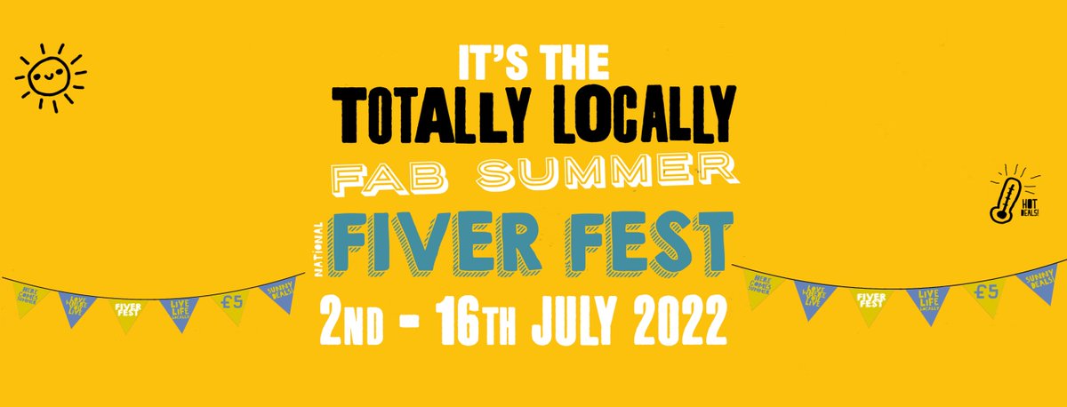 Tantalisingly close to the start of the FAB SUMMER FIVER FEST 🥳 social media is alive with activity, lots of towns have already shared what the offers will be in their town!! Simply wonderful, we can't wait fiverfest.co.uk #totallylocally #fiverfest