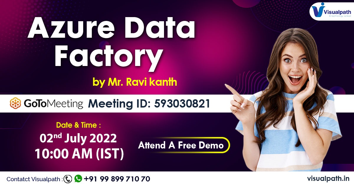 VisualpathB's tweet image. Hi all, We are conducting a New Online Demo on Azure Data Factory (ADF) course by Mr.Ravi kanth
📅Date &amp;amp; Time:  02-07-2022 @10 am IST
👉Session Link:  bit.ly/3nuQAxQ
📲Contact for more details +91 9989971070
🌐Visit us visualpath.in/azure-data-fac…