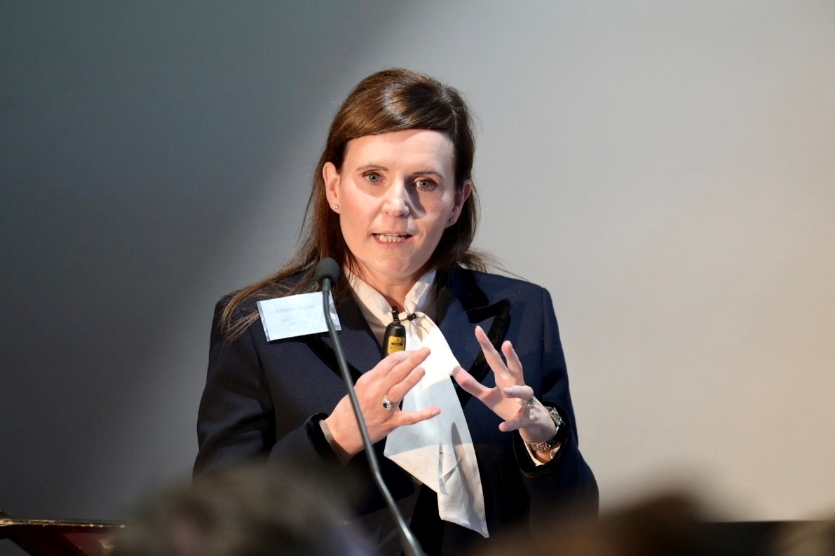 energyireland's tweet photo. "Biomethane is being injected today with significant further potential @GasNetIrl 's Edwina Nyhan tells #EnergyIreland 

Mitchelstown Central Grid Injection is the next step but policy supports are needed to enable Biomethane reach its full potential." https://t.co/pQvz5hMV44