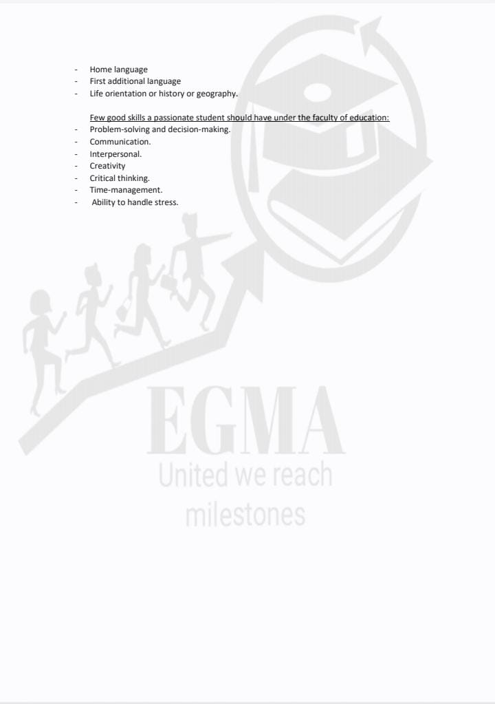 egma_org's tweet photo. Presenting the mini research document for the Education/teaching courses/qualifications.

Compiled by: Ms. Kagiso Makola (A BEd student at the University of Limpopo)
Brought to you by EGMA. https://t.co/5sqWjmbYGH