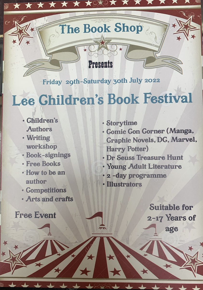 Thebookshop1933's tweet photo. Only 4 weeks until our FIRST Lee Childrenโs Book Festival ๐ช
Featuring 10 superb childrens authors including @AlexFKoya @KirstyApplebaum and @RachelLawston ๐๐ผ๐๐ผ๐๐ผ
#leebookshop #leekidsbookfest #shoplocal #freebookevent #childrensbooks #schoolholidays https://t.co/9bH7NH0jc5
