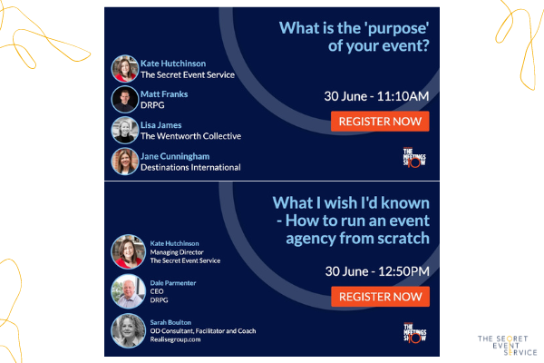 Our MD Kate is speaking today at <a href="/MeetingsShow/">The Meetings Show</a> today. Sharing her knowledge and expertise around understanding the true ‘purpose’ of your events, alongside other incredible professionals in the industry.

We hope to see many of you there today! 

#MeetYouAtTheShow #ExceLLondon