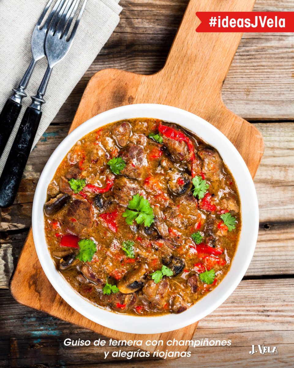 Nada como un buen guisote tradicional, repleto de sabores de toda la vida que siempre son un acierto.
Hemos preparado un guiso de ternera con champiñones y una alegrías riojanas. 🌶️ 
¿Te apetece probar?

#guiso #ternera #champiñones #alegríasriojanas #JVela #IdeasJVela
