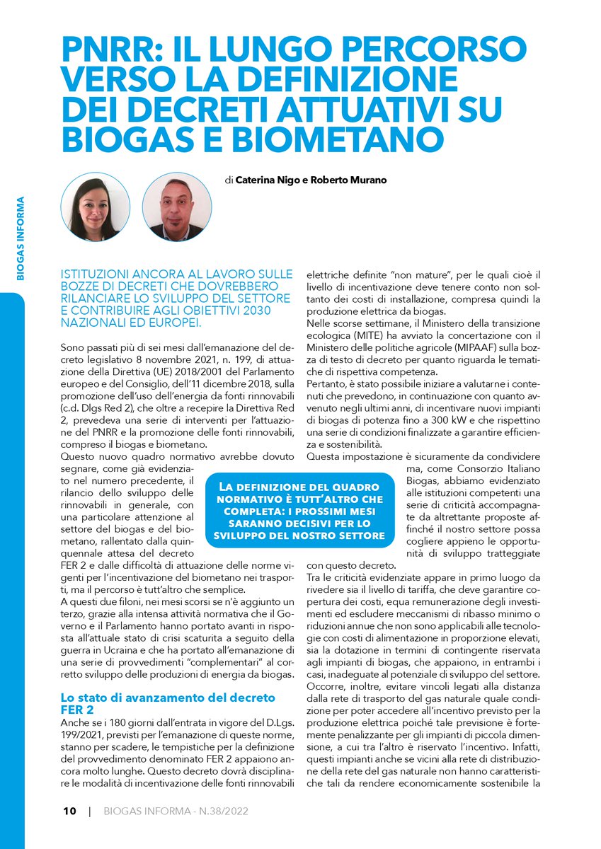 consorziobiogas's tweet photo. 📌 Tempi ancora lunghi per la definizione del #FER2 e per l'attuazione delle misure di sviluppo del #biometano. I prossimi mesi saranno decisivi per il nostro settore. Leggi l'approfondimento sull'ultimo numero di #BiogasInforma👉 https://t.co/kc2Naj61e3 https://t.co/nRG9dC2PV8