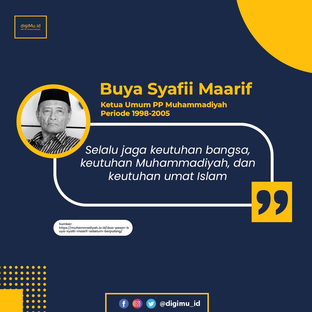 digimu_id's tweet photo. Buya 😍🥺 

Semoga amanatmu terlaksana selalu. Terutama dalam semangat menuju Muktamar Muhammadiyah Aisyiyah nanti. 

#DigiMuID #Muhammadiyah #Aisyiyah #TVMu #TVMuhammadiyah https://t.co/96BR7UECgg