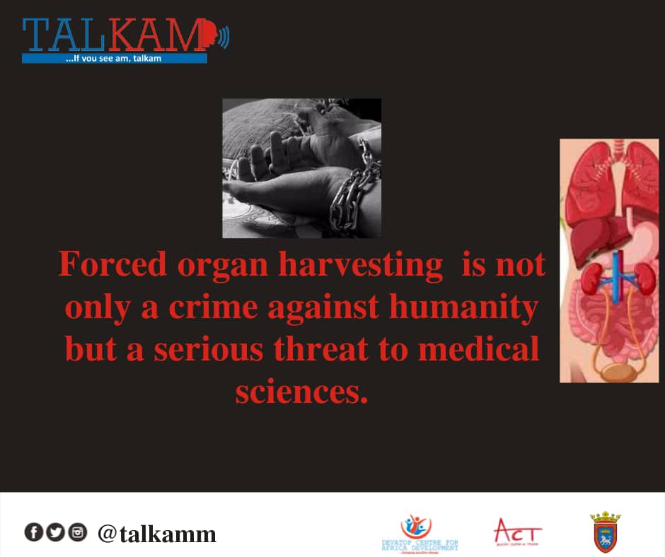talkamm's tweet photo. Forced organ harvesting is not only a crime against humanity, but a serious threat against medical science.
#Talkam is supported by @ACTrata and @Pamplona_ayto
#Stophumantraffic #stoporgantrafficking #NAPTIP #NACTAL https://t.co/J5t1qEDyX0