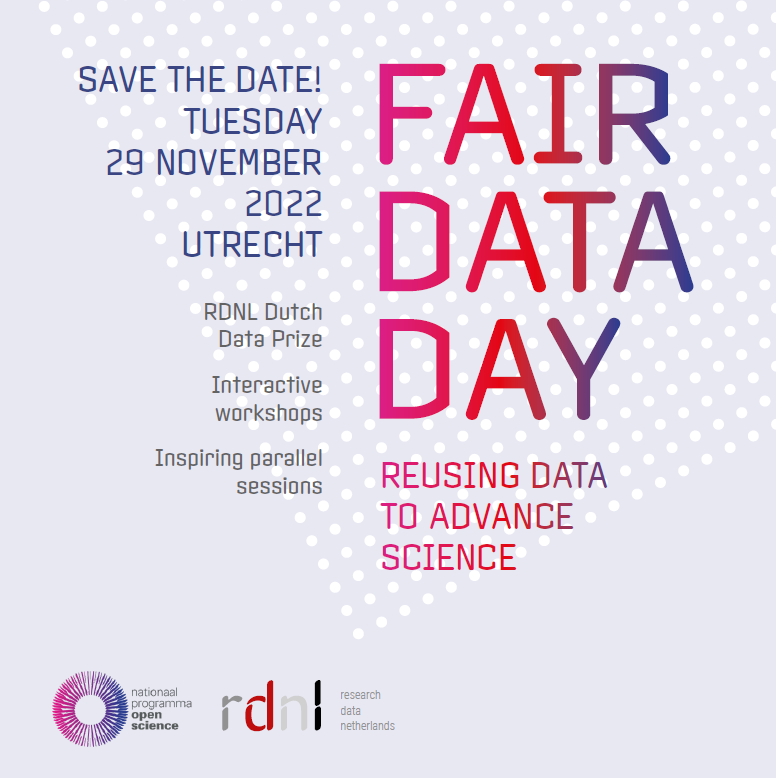 4TUResearchData's tweet photo. 📢 Save the Date! | 29 Nov 2022

🖊️ Mark your calendar for the 1⃣st #FAIRData Day showcasing #RDNL's Dutch Data Prize! 

🔓Inaugural theme | Reusing Data to Advance Science 

🌐 #FAIRDataDay👉https://t.co/RCnCX3Fis4 

🌐 #DutchDataPrize👉https://t.co/gfKTpSerKb

#OpenScience https://t.co/l8hRqJb85w