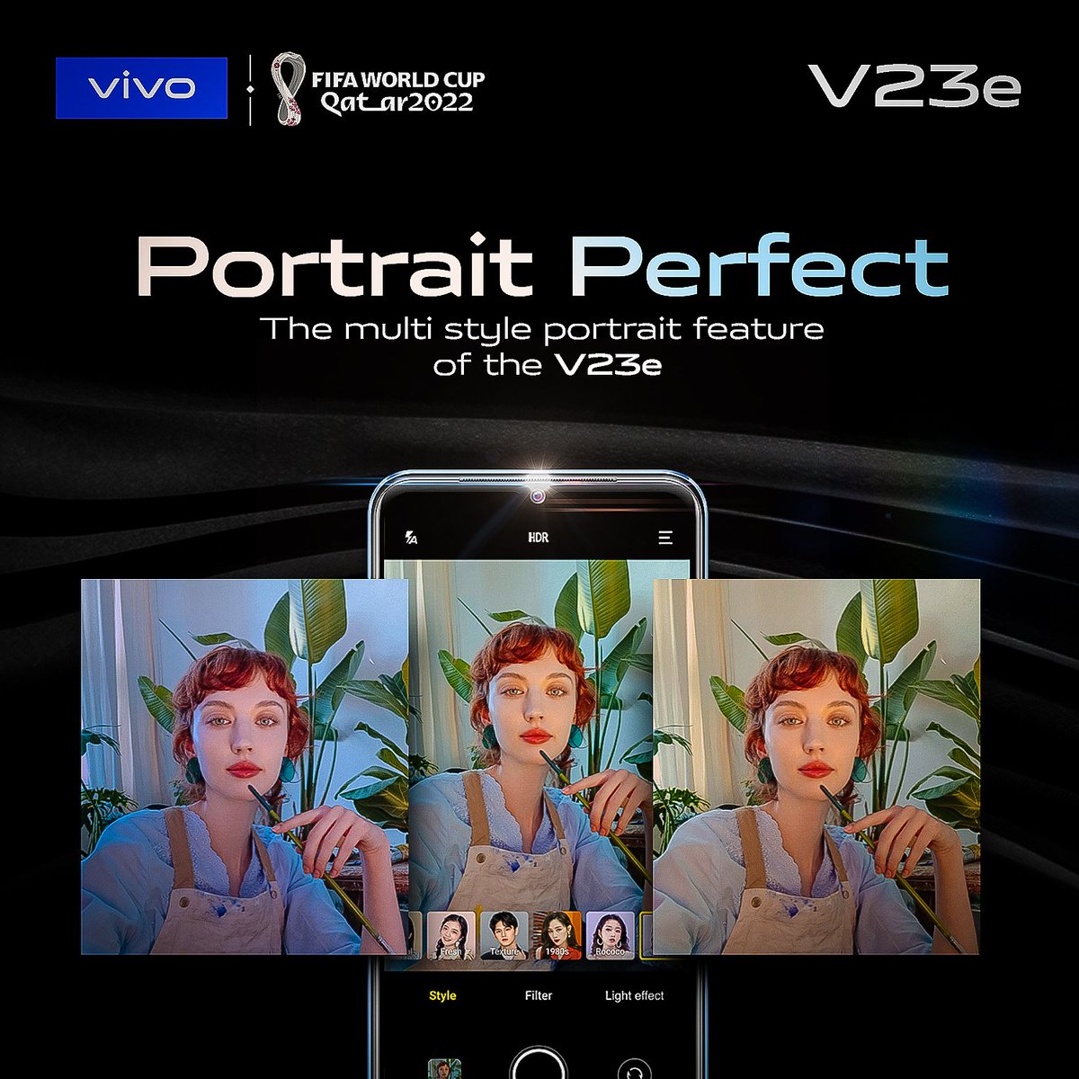 vivo__Nigeria's tweet photo. The Multi-Style Portrait feature of the #V23e lets you take portraits in a variety of distinct styles redefine perfection!
#DelightEveryMoment #vivoNigeria #vivo #portrait https://t.co/tqXsAkwIdG