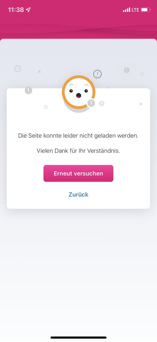 herrkage's tweet photo. @Telekom_hilft was ist los mit der App? Nur ladeplaceholder oder Fehlerseiten. https://t.co/kkmns9eV2r