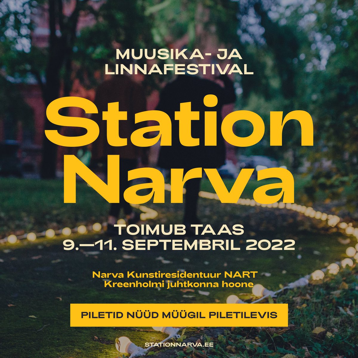 StationNarva's tweet photo. Station Narva 2022 toimub 9. - 11. septembril! 💥 Esimesed 50 piletit müügil soodushinnaga 25€!
//
Station Narva 2022 снова пройдет с 9 по 11 сентября! 💥 Первые 50 фестивальных абонементов по скидочной цене 25€!
»https://t.co/LZdXLSRvuz https://t.co/sMZzgjOYbQ