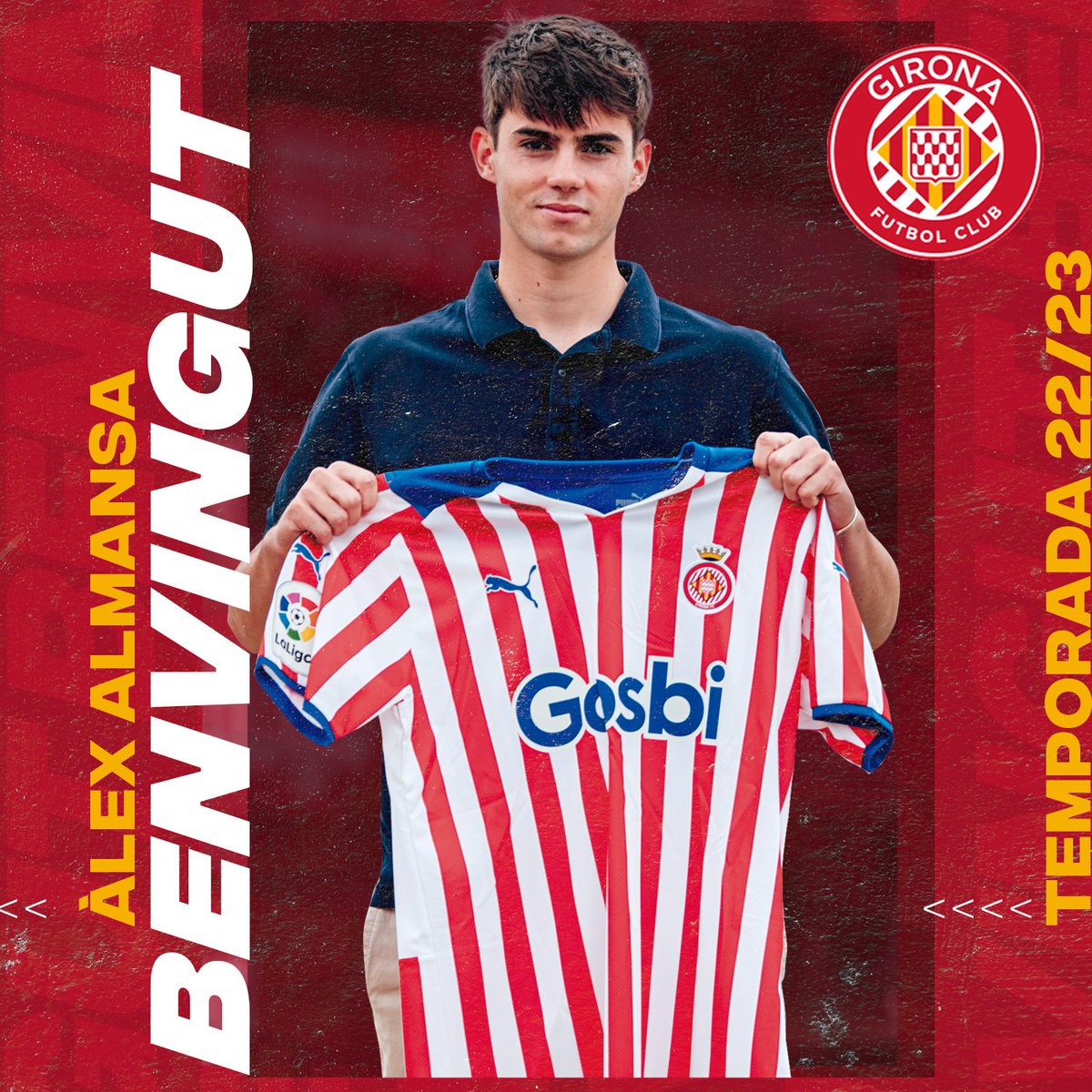 GFCAcademia's tweet photo. Àlex Almansa s'incorpora al Girona B

El futbolista, que actua al carril esquerre i és nascut al 2003, arriba procedent de la Damm.

El de Sant Cugat del Vallès aportarà potència, verticalitat i polivalència a les posicions de banda.

Benvingut al Girona FC, Àlex!

#GFCAcadèmia https://t.co/QJMgnr051S