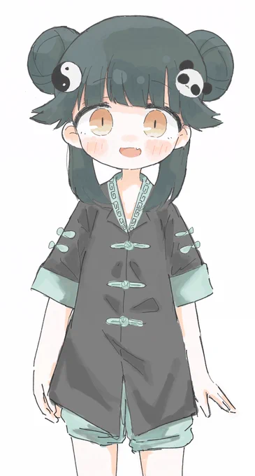 フォロワーが考えてくれたハオミーちゃん夏バージョンを描いたよ 
