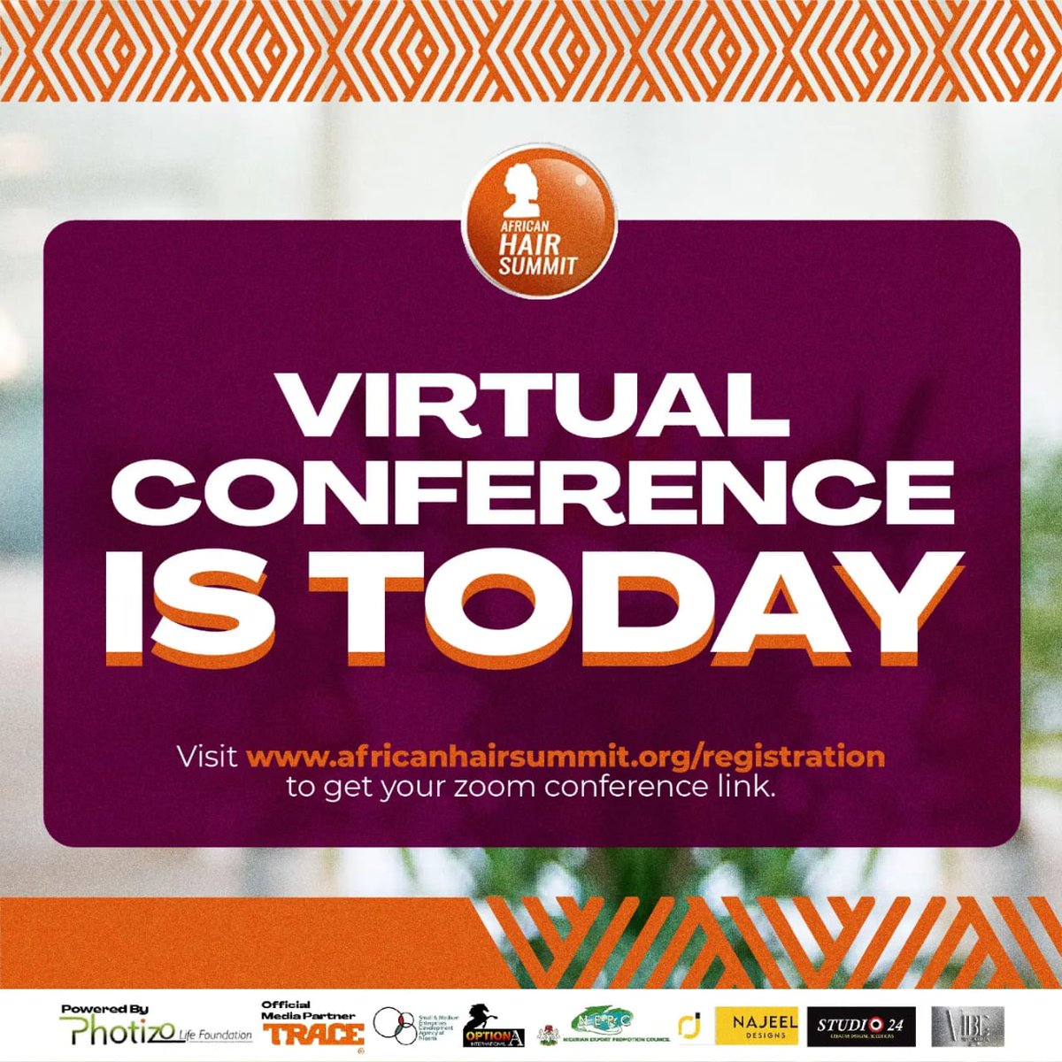 hair_summit's tweet photo. IT IS TODAY 🤸‍♀️👇🏽 Read below
Click link in BIO to register for the African Hair Summit 2022. 
Its the African Hair Show of the Year! Its Virtual and participation is free! 💃💃 

Date -30th June 2022
Time- 4pm WAT
Venue- Virtual (Zoom Conference) 
Duration- 90 Minutes! https://t.co/r9tzr0rFyp