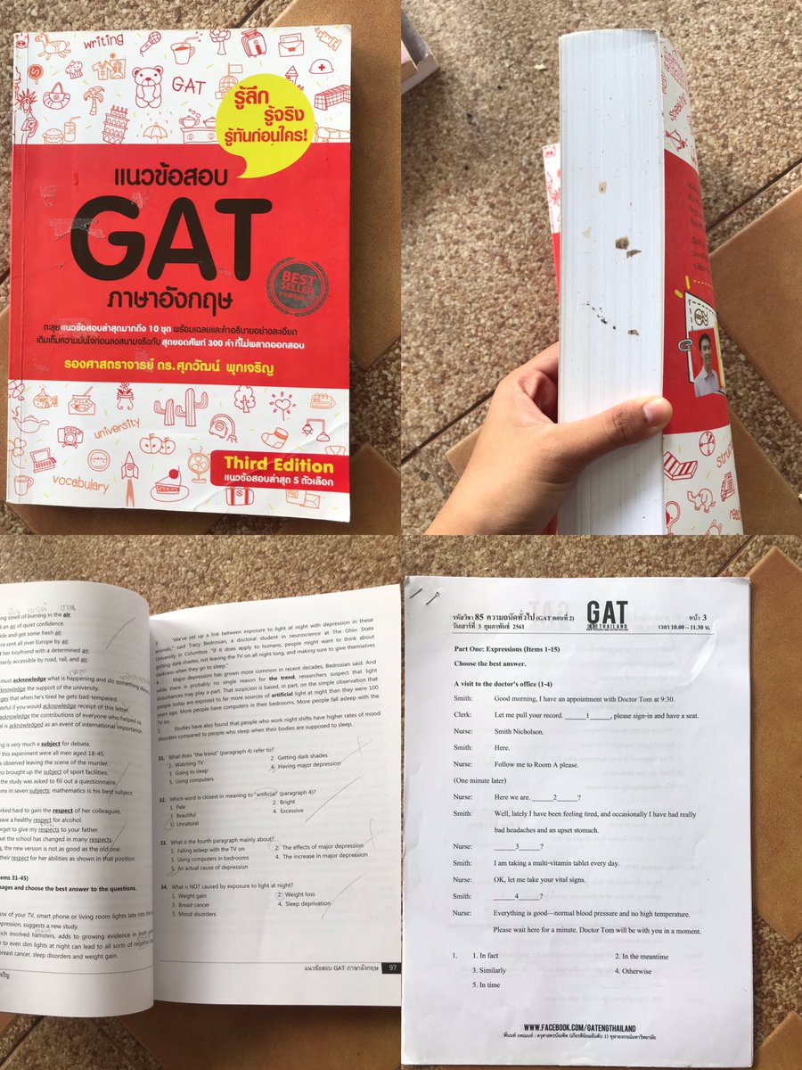 look__sky's tweet photo. Gat อังกฤษ ราคา 60฿ ตำหนิตามรูป ขอบแถมคือ แบบฝึกหัด Gat ปี61 https://t.co/gsMMItHA9q