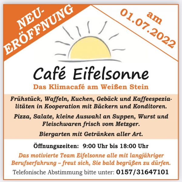 DonnerwetterDe's tweet image. Gaumenfreuden 🍕 treffen Wetterwissen ⛈ - heute ist große #Neueröffnung im Donnerwetter.de-Wetterpark - das Team des Café Eifelsonne empfängt Euch ab heute mit jeder Menge Leckereien in toller Atmosphäre!
donnerwetter.de/wetter-aktuell… #Hellenthal #Eifel
