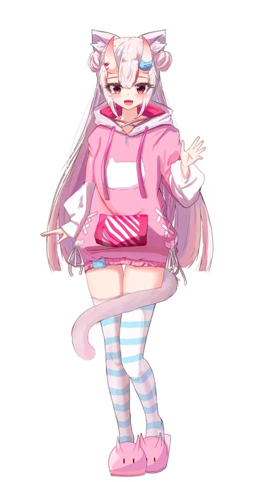 ケモ耳率高めの月でした～🐈🐺
#今月描いた絵を晒そう 