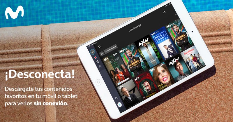 movistar_es's tweet photo. ¿Estás preparado para las vacaciones? Descárgate los contenidos que quieras antes de irte y desconecta. Disfruta de @MovistarPlus con "Ver sin conexión" sin depender de cobertura ni datos móviles. 🥰📺