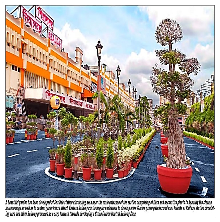 EasternRailway's tweet photo. Beautified Sealdah station circulating area https://t.co/2SoMSHLyIW