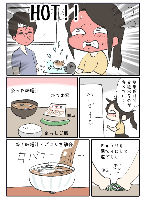 冷やし味噌汁かけご飯 